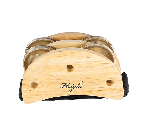 Tambourin à Pied en Caoutchouc Rubber Wood Foot Tambourine