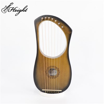 Harpe Lyre Portable en Okoumé Solide à 7 Cordes